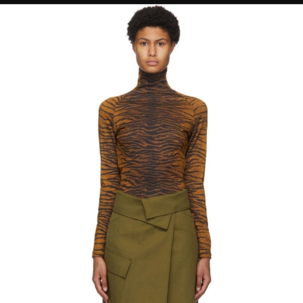 Kenzo-Turtleneck Animal print, brown